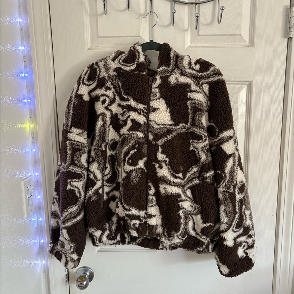 Cozy Brown and Cream Teddy Jacket